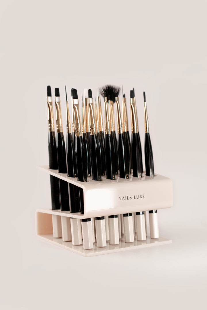 Large Brush Stand Warm Grey