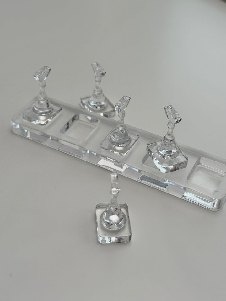 TIP HOLDER TRAY - 5 NAIL ART PRACTICE DISPLAY STANDS