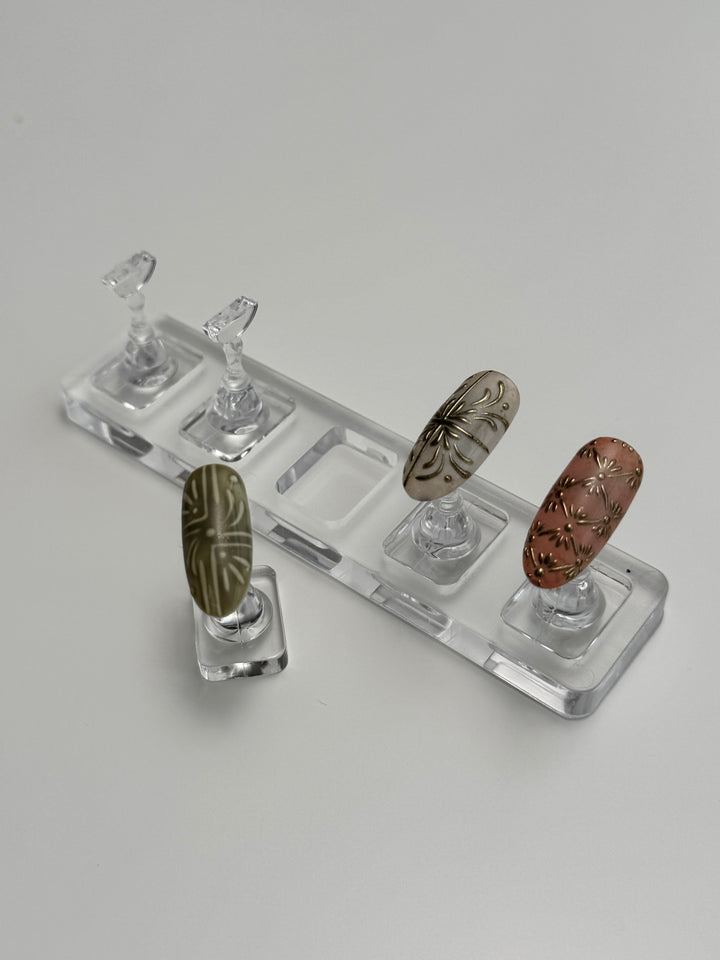 TIP HOLDER TRAY - 5 NAIL ART PRACTICE DISPLAY STANDS